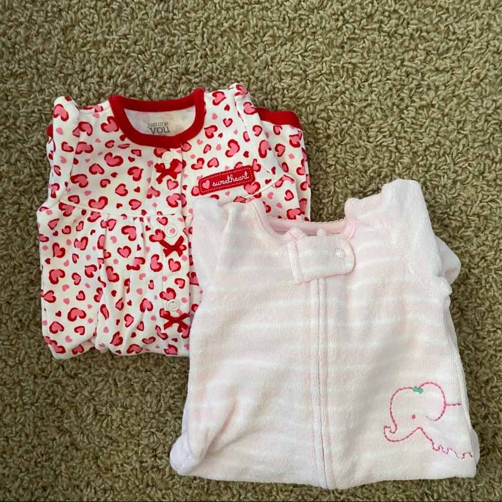 Set of 2 Carter’s baby girl pj’s